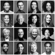 © Djomas - Group of beautiful people in a row in front of a dark background