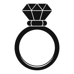 Poster - Ceremonial diamond ring icon. Simple illustration of ceremonial diamond ring vector icon for web design isolated on white background