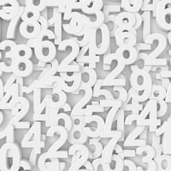 Wall Mural - abstract background of random numbers. 3d rendering.
