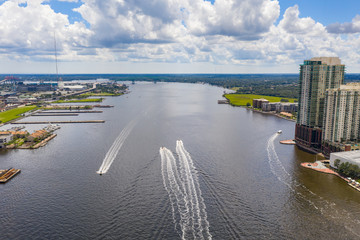 Wall Mural - Aerial photo St Johns river Jacksonville FL