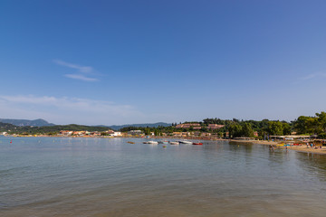 Beautiful view of Sidari beach on Corfu island, Greece