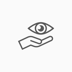 Wall Mural - eye care icon, healthy vector