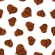 chestnut seamless pattern on white
