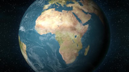Wall Mural - planet earth, zooming in on the african continent.