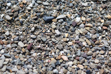 Horizontal Closeup Of Fine Gravel, Also Called Grit, Or Tiny Pebbles