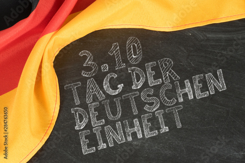 Fotografía Flagge von Deutschland und Tag der deutschen Einheit