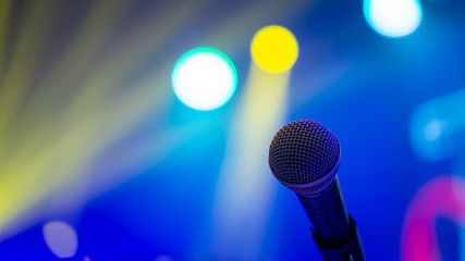 Microphone in concert lighting