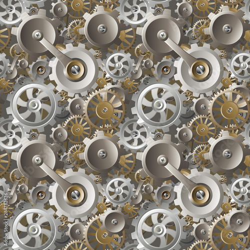 Dekoracja na wymiar  kola-zebate-i-kola-zebate-bezszwowa-ilustracja-wzor-tla-maszyny-steampunk