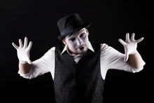 Mime Shows Theatrical Emotions