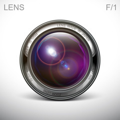 set camera lens object-glass photography background illustration technology design Isolated on white background