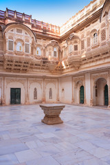 Jodhpur,India,9,2007; The blue city of Rajasthan,Mehrangarh Fort.