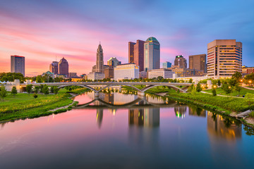 Fototapete - Columbus, Ohio, USA skyline on the river