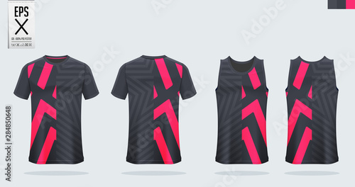 Fotografía T-shirt sport mockup template design for soccer jersey, football kit, tank top for basketball jersey and running singlet
