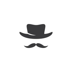 Canvas Print - Gentleman hat and mustache