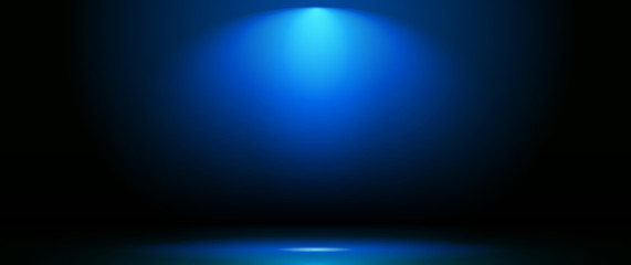 Wall Mural - vector illustration abstract empty blue and black color studio room. graphic design with blank, empt
