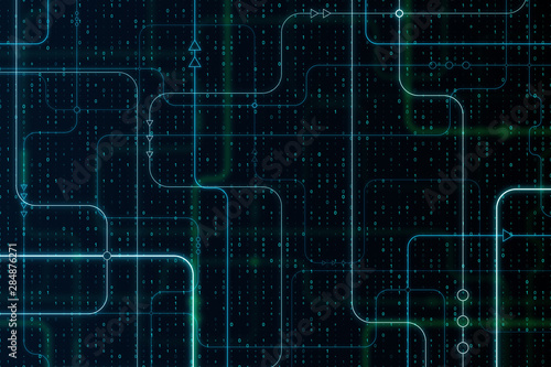 Creative digital lines background