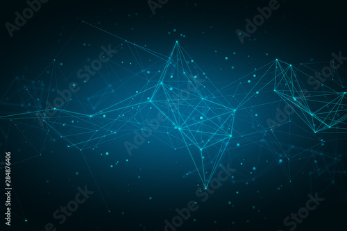 Abstract digital polygons background
