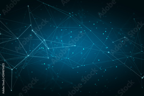 Bright digital polygons background