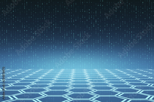 Creative digital hexagons background