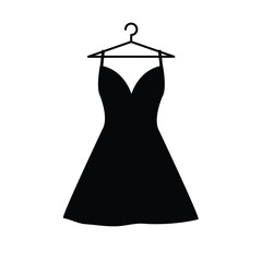 dress    on the hanger vector icon. clothes, clothing icon  