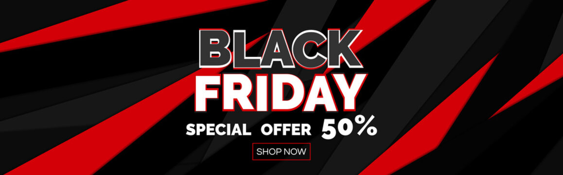 black friday sale abstract polygonal background banner design