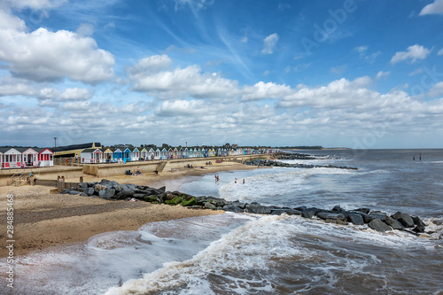 Fotografía Beach huts on Southwold beach in Suffolk England