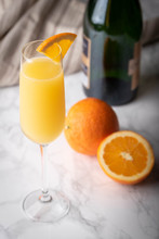 Classic Mimosa On Marble Background