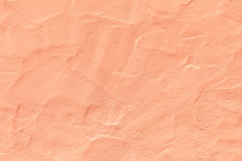 Orange Plaster Wall In Rough Structure