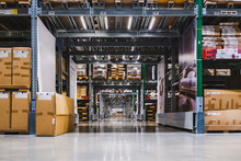 Warehouse Aisle In An IKEA Store