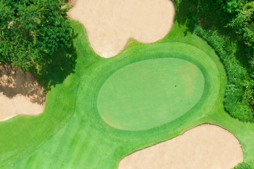 Wall Mural - Aerial view of golf course