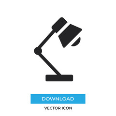 Sticker - Desk lamp vector icon, simple sign for web site and mobile app.