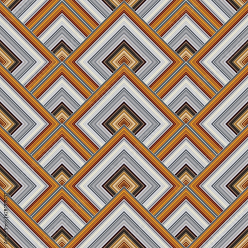 Abstract seamless pattern of many shapes. Vector kaleidoscope.