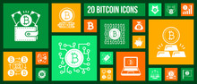 Bitcoin Crypto Currency Digital Money Vector Icons