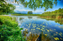 Beautiful Summer Day On Masuria Lake District In Poland