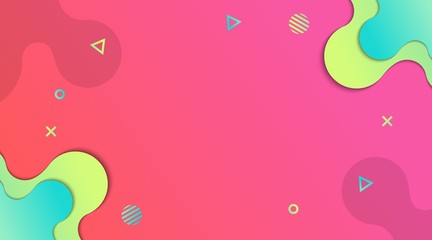 Wall Mural - Dynamic Modern Fluid gradient background with shapes composition