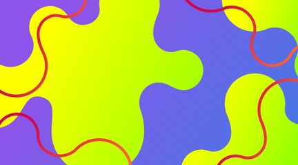 Wall Mural - Dynamic Modern Fluid gradient background with shapes composition