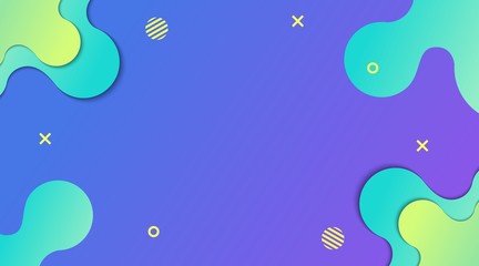 Wall Mural - Dynamic Modern Fluid gradient background with shapes composition