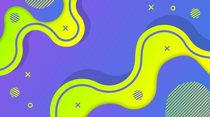 Wall Mural - Dynamic Modern Fluid gradient background with shapes composition