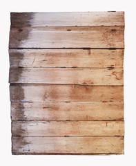 Wall Mural - Old Wood plank, isolated on white background