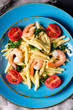 strozzapreti pasta with spinach and shrimp