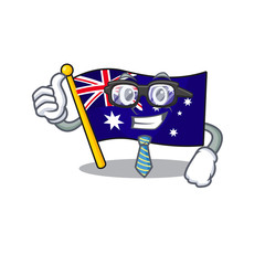 Poster - Businessman australian cartoon flag kept in cupboard