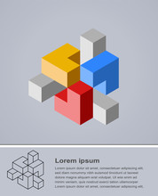 Vector Illustration Of Cubical Design Element