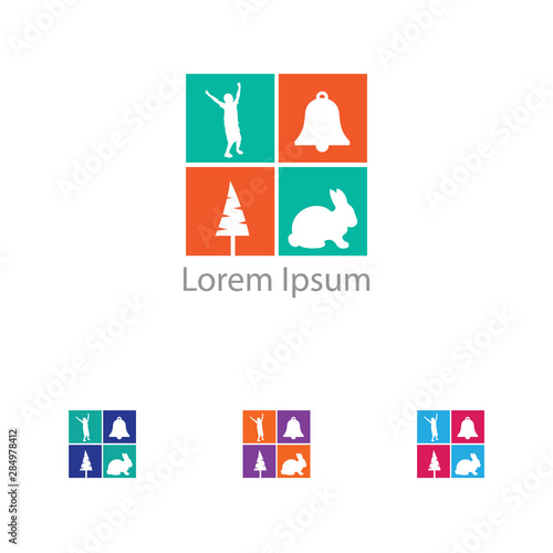 Colorful Art Kids Vector School Children Logo Design Kindergarten Illustration Daycare Icon Buy This Stock Vector And Explore Similar Vectors At Adobe Stock Adobe Stock