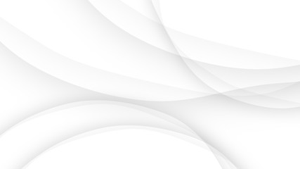 Poster - simple abstract white wavy trendy beautiful white curve background