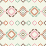 Ethnic boho seamless pattern. Lace. Embroidery on fabric. Patchwork texture. Weaving. Traditional ornament. Tribal pattern. Folk motif. Can be used for wallpaper, textile, wrapping, web. 