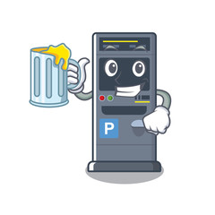 Sticker - With juice parking vending machine isolated the mascot