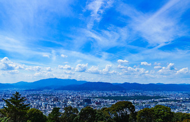 Wall Mural - Landscape of Kyoto city in summer Japan