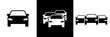 Car symbols frontal car icons