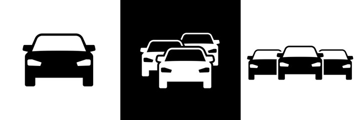 car symbols frontal car icons