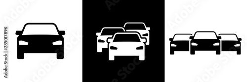Fotomural Car symbols frontal car icons